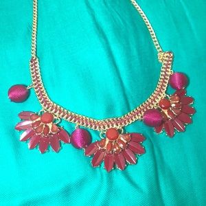 Burgundy Statement Necklace